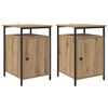 vidaXL Nachttisch 2 pcs Artisan-Eiche 40 x 42 x 60cm Holzwerkstoff