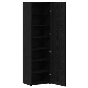 vidaXL Highboard 2 pcs Schwarz Eichen-Optik 50 x 42,5 x 185 cm