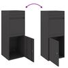 vidaXL Paketdrop-Box mit Speicher Schwarz 41 x 38 x 103 cm Stahl
