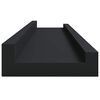 vidaXL Bilderleisten 2 Stk. Schwarz 60x9x3 cm MDF