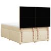 vidaXL Boxspringbett mit Matratze Creme 140x190 cm Stoff
