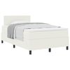 vidaXL Boxspringbett Creme und Wei&szlig; 193 x 120 x 88 cm Cordstoff