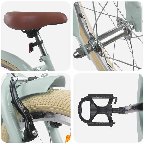 vidaXL Kinderfahrrad 20 Zoll f&uuml;r 6-11 Jahre alt Hellgr&uuml;n