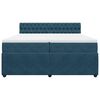 vidaXL Boxspringbett mit Matratze Blau 200x200 cm Samt