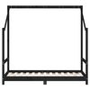vidaXL Kinderbett Schwarz 2x(80x160) cm Massivholz Kiefer