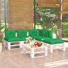 vidaXL 6-tlg. Garten-Lounge-Set aus Paletten mit Kissen Kiefernholz