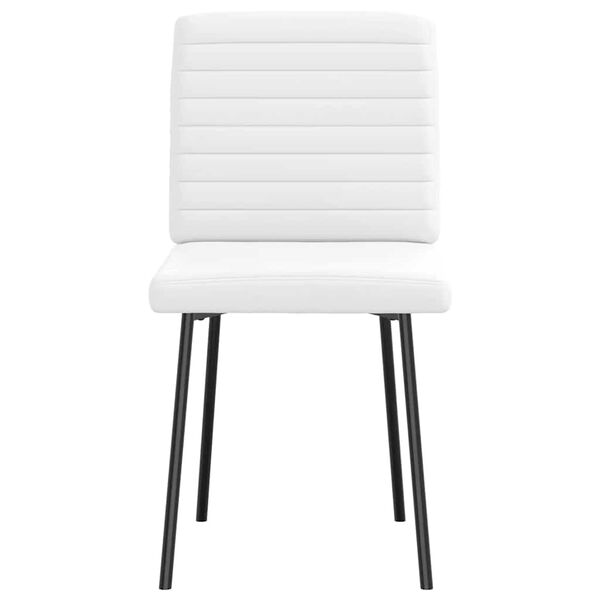 vidaXL Esszimmerstühle 6 Stk. Weiß Kunstleder