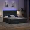 vidaXL Bett mit LED-Lichtleisten Dunkelgrau 180 x 200 cm Samt
