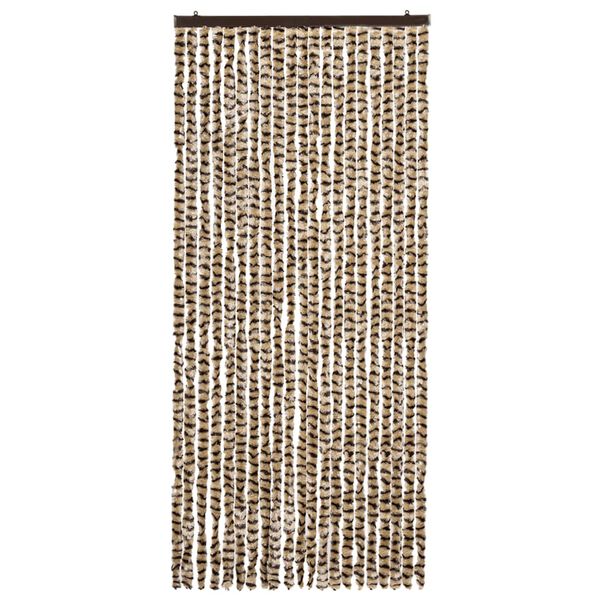 vidaXL Insektenschutz-Vorhang Beige und Braun 90x220 cm Chenille