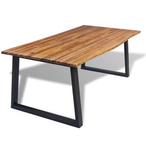 vidaXL Esstisch Massivholz Akazie 200x90 cm