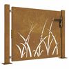 vidaXL Gartentor 100x75 cm Cortenstahl Gras-Design