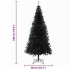 vidaXL Weihnachtsbaum mit 300 LEDs mit St&auml;nder Schwarz 180 cm PVC