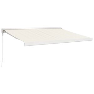vidaXL Markise Einziehbar Creme 3,5x2,5 m Stoff und Aluminium
