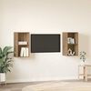 vidaXL TV-Schrankset 2 pcs Artisan-Eiche 37 x 37 x 72 cm Holzwerkstoff