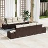 vidaXL Sofa Set mit Kissen 8 pcs Braun Poly Rattan