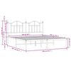 vidaXL Bettgestell mit Kopfteil Metall Schwarz 160x200 cm