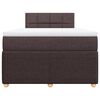 vidaXL Boxspringbett mit Matratze Dunkelbraun 120x190 cm Stoff