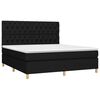 vidaXL Boxspringbett mit Matratze Schwarz 160x200 cm Stoff