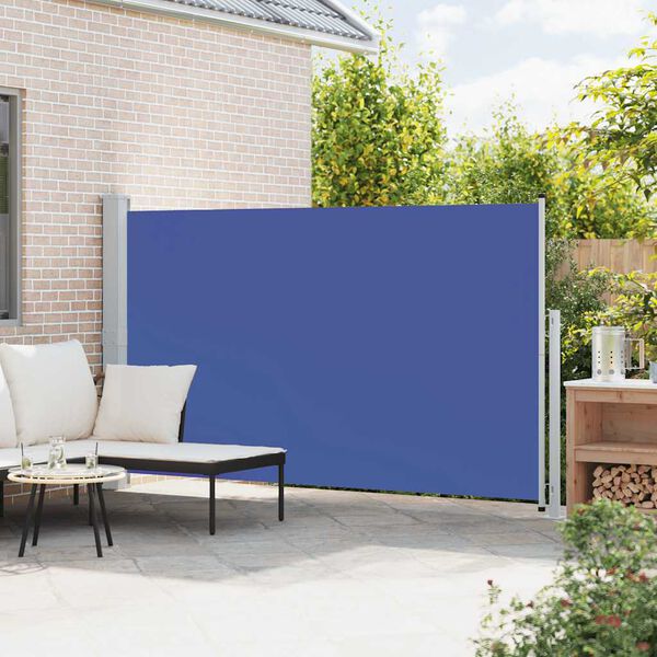 vidaXL Seitenmarkise Ausziehbar 180x300 cm Blau
