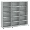 vidaXL CD-Regal Grau Sonoma 100x23x89,5 cm Holzwerkstoff