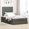 vidaXL Ottoman-Bett mit Matratze Dunkelgrau 120x190 cm Stoff