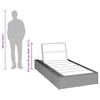 vidaXL Sonnenliege mit schwebender Auflage Braun Poly Rattan