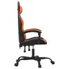vidaXL Gaming-Stuhl Drehbar Schwarz und Orange Kunstleder