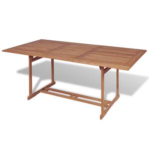 vidaXL Gartentisch 180x90x75 cm Massivholz Teak