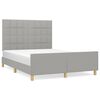 vidaXL Bettgestell ohne Matratze Hellgrau 140x190 cm Stoff