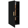 vidaXL Wandschrank Schwarz 35x34x90 cm Holzwerkstoff