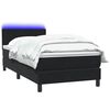 vidaXL Boxspringbett mit Matratze & LED Schwarz 90x210 cm Samt