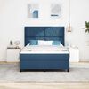 vidaXL Boxspringbett mit Matratze mit Kopfteil Blau 140 x 190 cm Stoff
