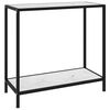 vidaXL Konsolentisch Wei&szlig; 80x35x75 cm Hartglas