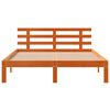 vidaXL Massivholzbett ohne Matratze Wachsbraun 140x200 cm Kiefernholz