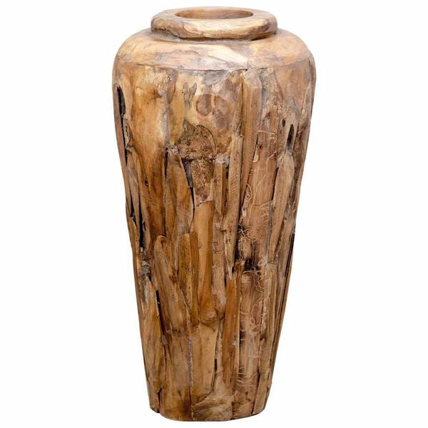 vidaXL Deko-Vase 40 x 80 cm Massivholz Teak
