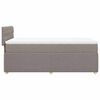 vidaXL Boxspringbett mit Matratze Taupe 90x200 cm Stoff