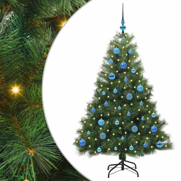 vidaXL Künstlicher Weihnachtsbaum mit 150 LEDs Grün 150 cm PE und PVC