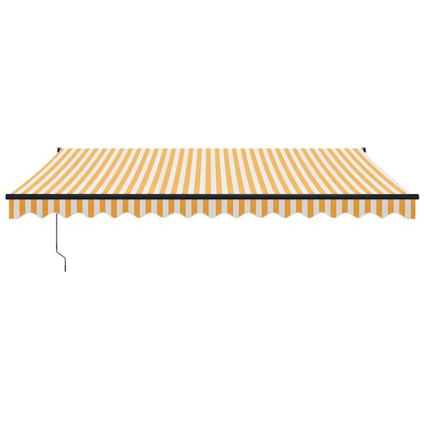 vidaXL Markise Einziehbar Gelb und Wei&szlig; 4x3 m Stoff und Aluminium