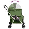 vidaXL Hundewagen für 2 Hunde Faltbar Grün 83x48x97 cm Oxford-Gewebe