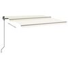 vidaXL Automatische Markise mit LED & Windsensor 5x3,5 m Cremewei&szlig;