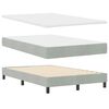 vidaXL Boxspringbett mit Matratze Hellgrau 120 x 200 cm Samt