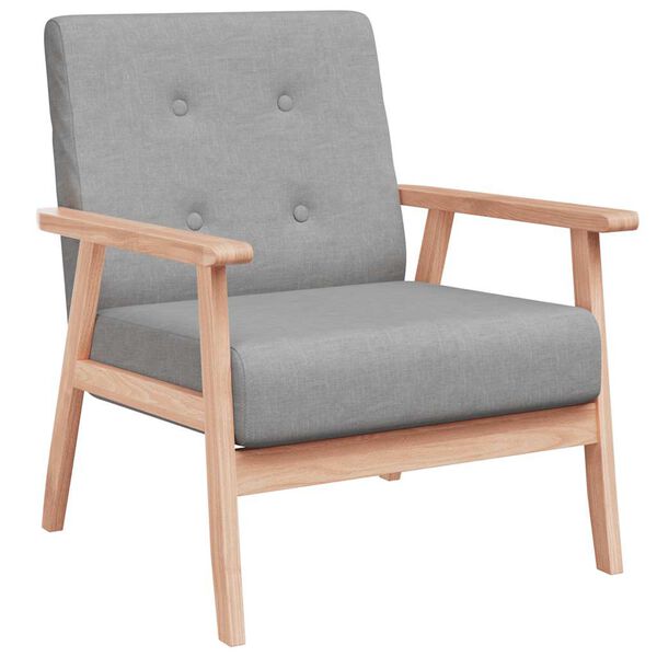 vidaXL Sessel Hellgrau Stoff