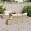vidaXL Garten Essgruppe mit Kissen mit Kissen 6 pcs Beige und Creme