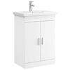 vidaXL Badezimmerm&ouml;bel-Set Wei&szlig; 61 x 40 x 84,5 cm Holzwerkstoff