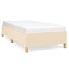 vidaXL Bettgestell ohne Matratze Creme 100x200 cm Stoff