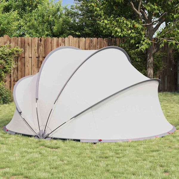 vidaXL Pool-Dome Grau und Orange 336 x 322 x 160 cm