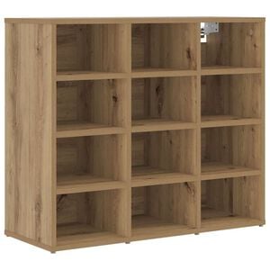 vidaXL Schuhschrank 77,5 x 30 x 67 cm Holzwerkstoff Artisan-Eiche
