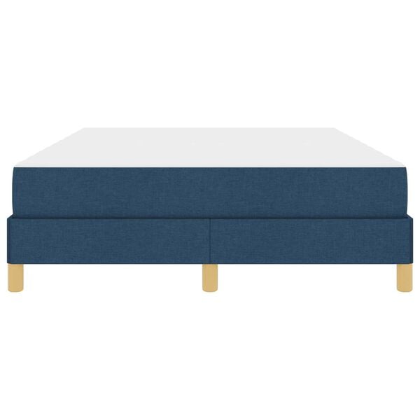 vidaXL Boxspringbett mit Matratze Blau 140 x 200 cm Stoff
