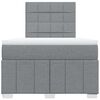 vidaXL Boxspringbett mit Matratze Hellgrau 120x190 cm Stoff