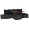 vidaXL Garten-Sofa-Set 6 stk. Schwarz Poly-Rattan